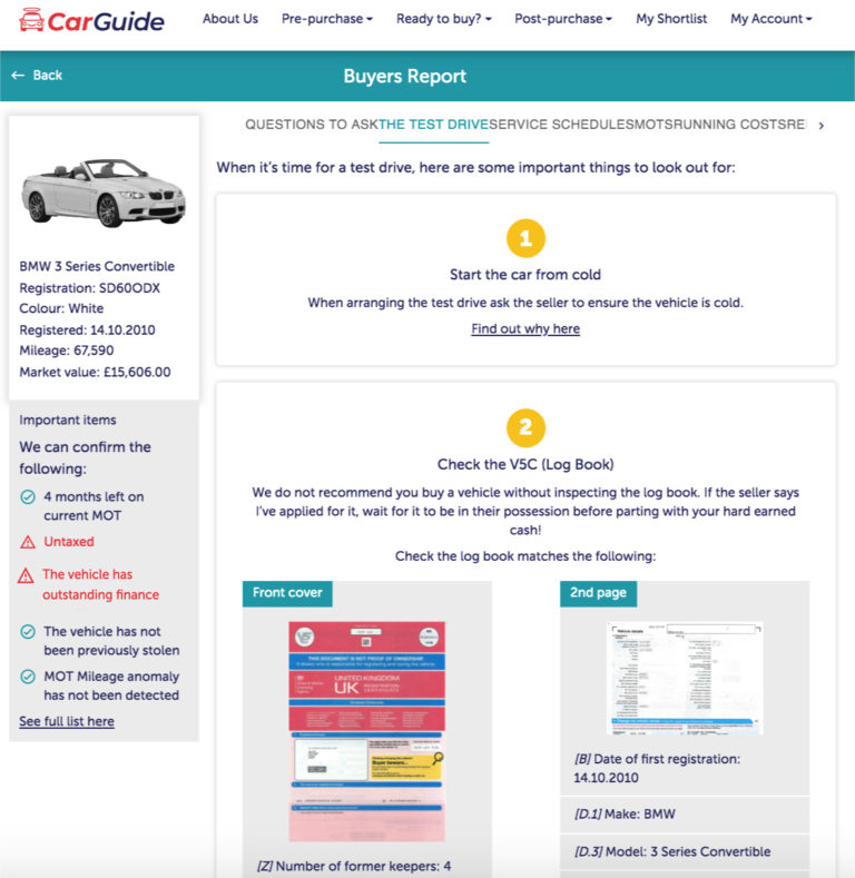 What to watch out for during a test drive